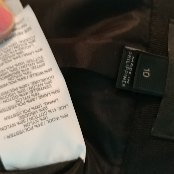 J Crew Women's Gray and Black Lace Hem Pencil Skirt - Picture 2 of 8